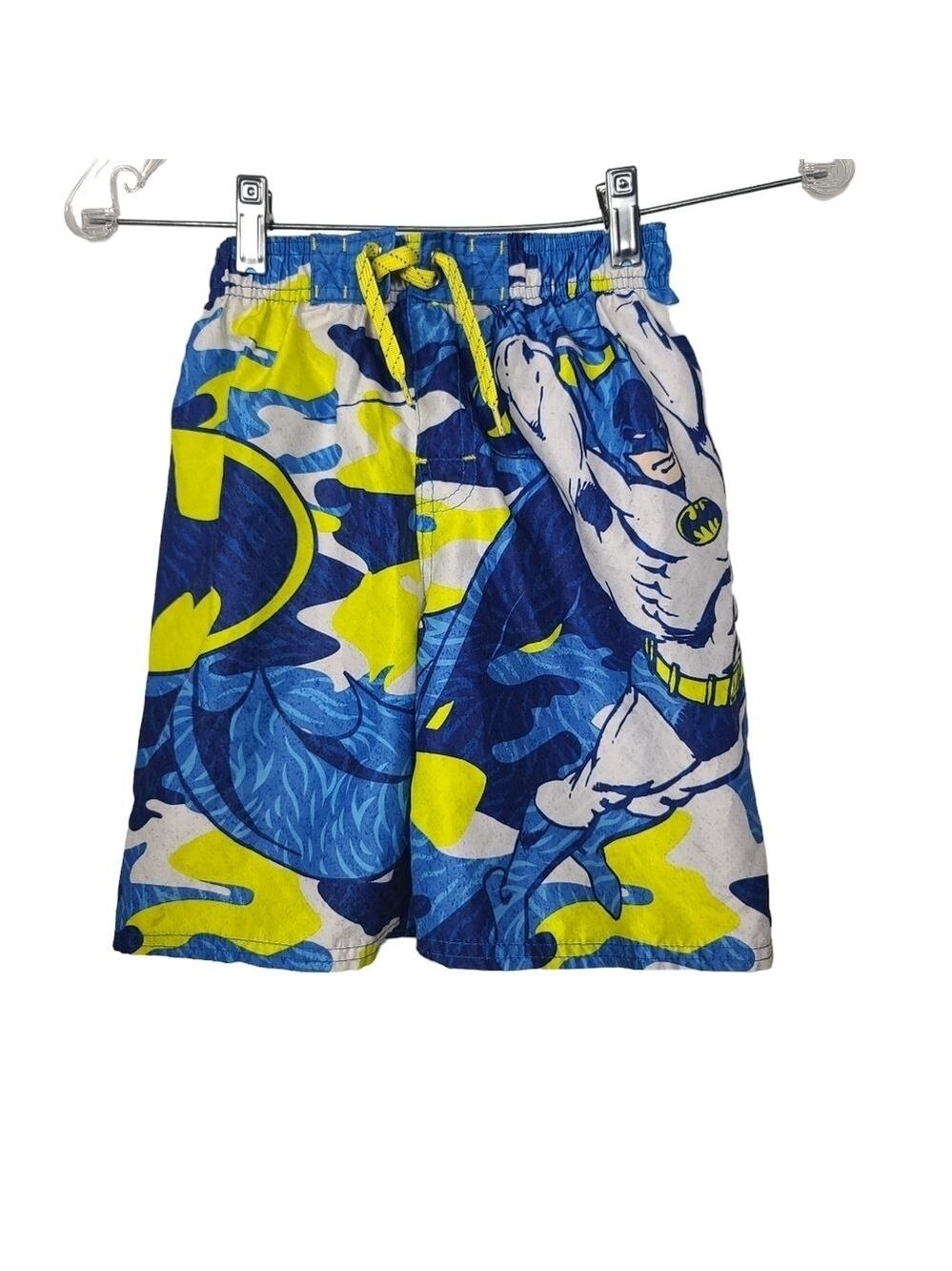 Batman Blue Yellow Swim Trunks Boys 7